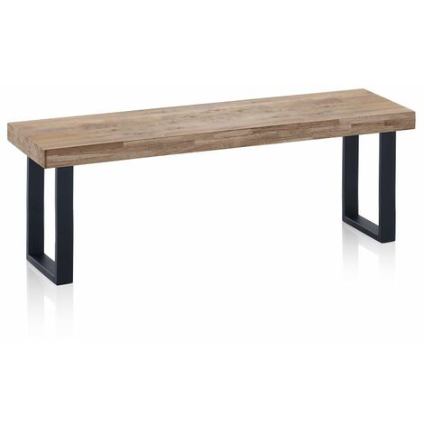 Banco Loft Roble Honey - Negro 34cm (ancho) x 47cm (alto) (1/5)
