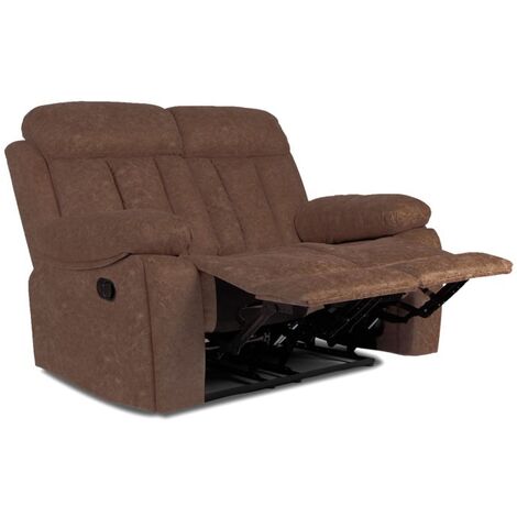 Sofá relax 2 plazas Kendal Chocolate (ancho) x 101cm (alto)