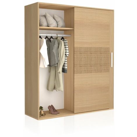 Armario 2 puertas correderas Uniq 180 Tofe - Textil (ancho) x 207,6cm (alto)