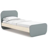 Cama juvenil Misty Breeze Verde Salvia - Oak Soft (ancho) x 90cm (alto)