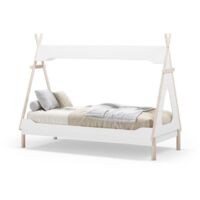 Cama Tipi Nest Blanco - Oak Soft (ancho) x 165cm (alto)