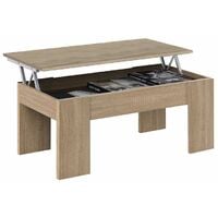 Mesa centro elevable Low Cost Roble Canadian 100cm (ancho) x 45–56cm (alto) - Roble Canadian