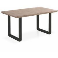 Mesa de comedor Roma Roble Honey - Negro 90cm (ancho) x 76cm (alto)