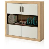 Bodeguero Nuka 2 puertas Cambria - Blanco (ancho) x 110cm (alto)