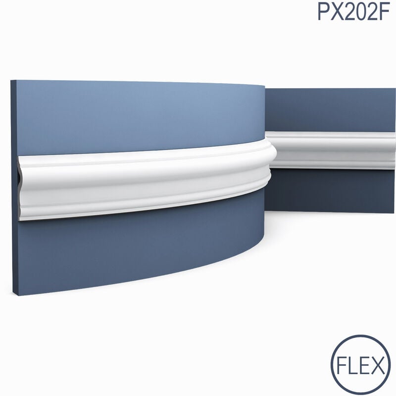 Wand- und Friesleiste Orac Decor PX202F AXXENT flexible Zierleiste  Stuckleiste Zeitloses Klassisches Design weiß 2 m