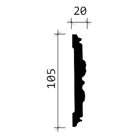 Profhome 151306 1 Karton SET mit 36 Wand- und Friesleisten Zierleisten  Stuckleisten 72 m