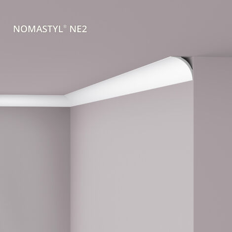 Eckleiste NMC NE2 Pure NOMASTYL Noel Marquet Zierleiste Stuckleiste Modernes Design weiß 2 m
