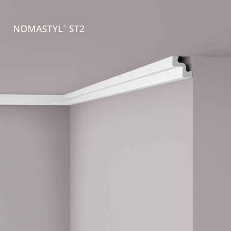 Eckleiste NMC ST2 NOMASTYL Noel Marquet Zierleiste Stuckleiste Modernes Design weiß 2 m