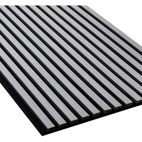 3D Akustikpanel NMC 3054677 SELITSTYLE Wandpaneel 240 x 56,5 cm Lamellenwand Wandverkleidung Echtholz-Alternative Skandinavisches Design Esche weiß