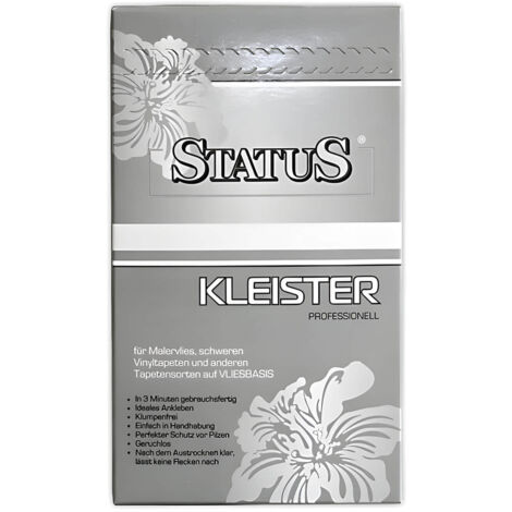 STATUS PROFI Kleister Kleber Tapetenkleister für alle Vliestapeten und überstreichbare Vliesbeläge 250 g für max. 40 qm / 7 Rollen