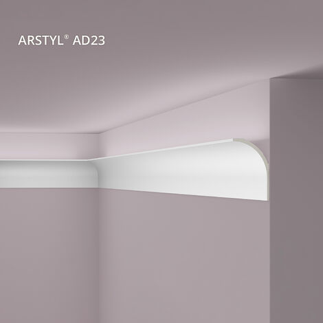 Eckleiste NMC AD23 ARSTYL Noel Marquet Zierleiste Stuckleiste für Indirekte  Beleuchtung Modernes Design weiß 2 m