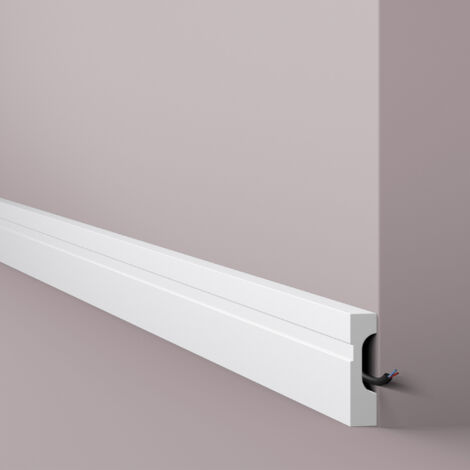 Sockelleiste NMC FD7 WALLSTYL Noel Marquet Zierleiste Stuckleiste Zeitloses Klassisches Design weiß 2 m