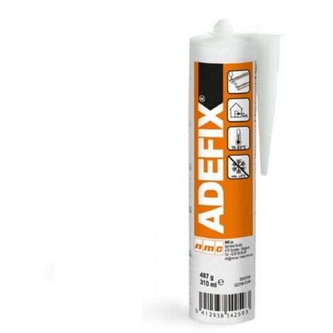 Montagekleber für Stuckprofile NMC ADEFIX Noel Marquet wasserbasierter Acrylkleber für Innenmontage und Stoßstellen mit Spachteleigenschaft weiß 310 ml