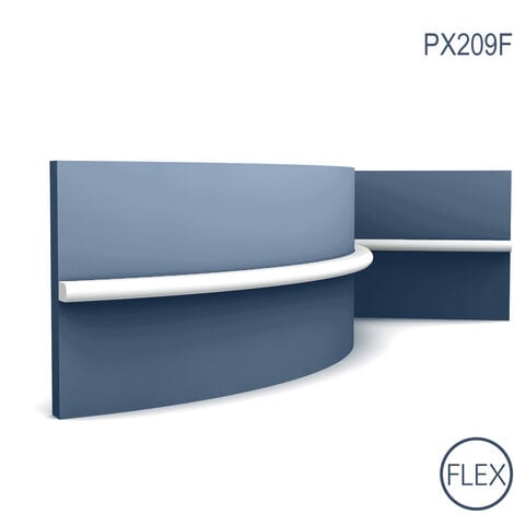 Wand- und Friesleiste Orac Decor PX209F MODERN RIBBON flexible Zierleiste  Stuckleiste Modernes Design weiß 2 m