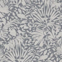 Exklusive Luxus Tapete Profhome 388314 Vliestapete strukturiert mit floralen Ornamenten und Metallic Effekt grau silber 5,33 m2