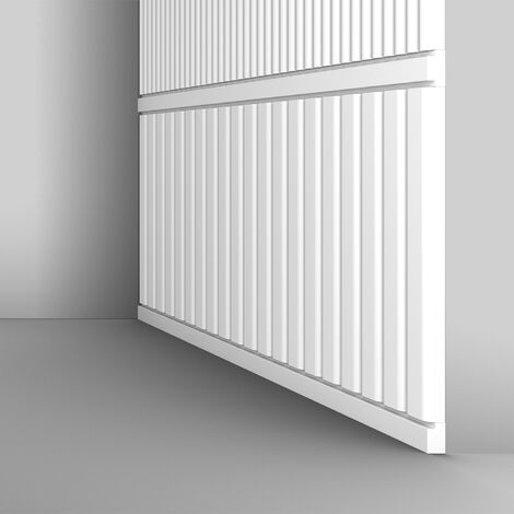 3d revestimiento mural NMC CANELÉ S ARSTYL Noel Marquet Perfil de estuco Elemento decorativo diseño moderno blanco 2 m