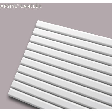 3d revestimiento mural NMC CANELÉ L ARSTYL Noel Marquet Perfil de estuco Elemento decorativo diseño moderno blanco 2 m