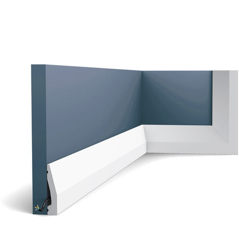 Zócalo Orac Decor SX159 AXXENT Zócalo Multifuncional Elemento decorativo para pared diseño moderno blanco 2 m - blanco