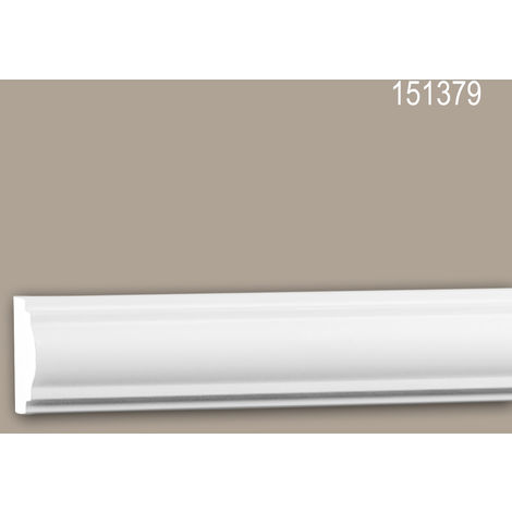Moldura para pared 151379 Profhome Perfil de estuco Moldura decorativa Moldura friso estilo Neoclasicismo blanco 2 m