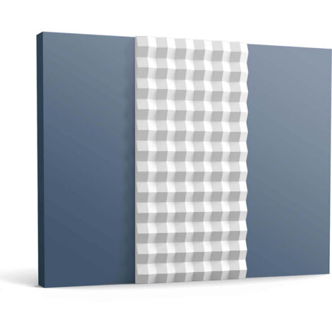 3d revestimiento mural Orac Decor W115 Slope Panel de pared Panel acustico Friso Moldura para pared Perfil de estuco Moldura decorativa diseño moderno blanco 2 m (1/5)