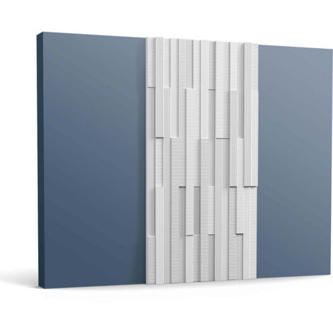3d revestimiento mural Orac Decor W216 MATRIX Panel de pared Panel acustico Friso Moldura para pared Perfil de estuco Moldura decorativa diseño moderno blanco 2 m (1/5)