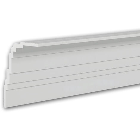 Cornisa Profhome 650802 Moldura para techo Perfil de estuco Moldura decorativa diseño moderno blanco 2 m (1/5)