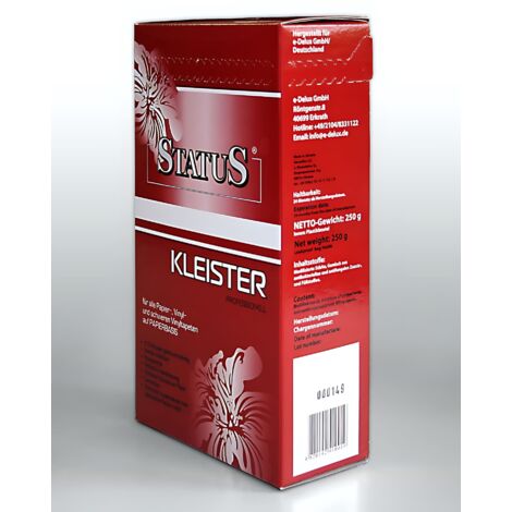 STATUS PROFI Pegamento en polvo para papel pintado de papel engrudo de 250 gr para 35 m2 y 7 rollos (10m x 0,53m)