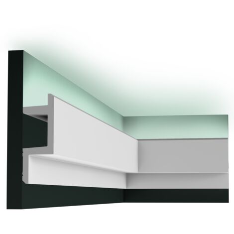Cornisa Orac Decor C383 MODERN L3 Moldura para luz indirecta Moldura para decoración de pared y techo 2m