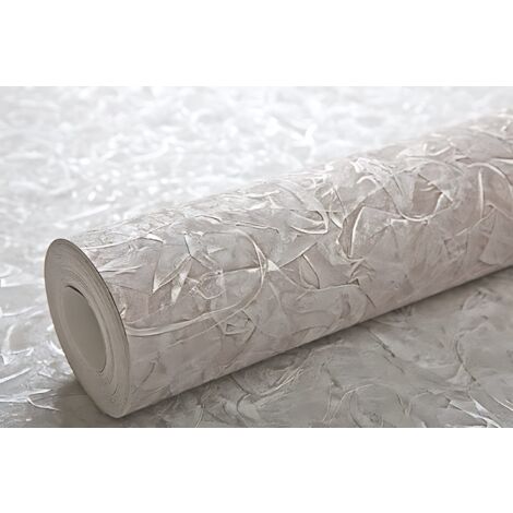 Empapelado texturado EDEM 9086-24 papel pintado vinílico estampado en caliente con dorso textil gofrado unicolor efecto satinado blanco rosa-claro 10,65 m2