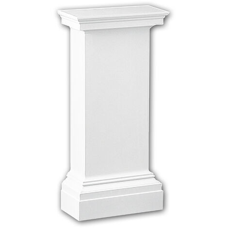Pedestal de media columna 118001 Profhome Columna Elemento decorativo  estilo Neoclasicismo blanco