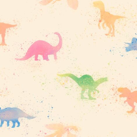 Papel pintado infantil Profhome 381461 papel pintado no tejido ligeramente texturado con dibujo infantil mate beige verde rosa azul 5,33 m2 (1/5)