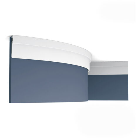 Moldura para pared Orac Decor PX198F MODERN U-STEPS Moldura decorativa flexible Zócalo Moldura diseño moderno blanco 2 m (1/5)