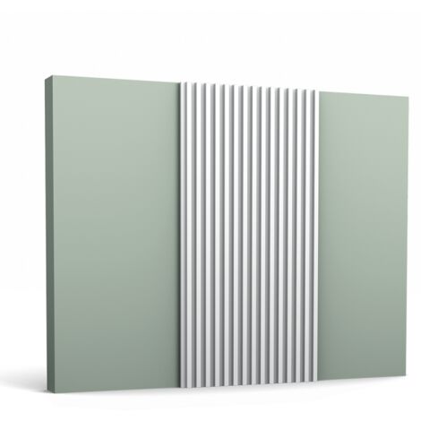 3d revestimiento mural Orac Decor WX205 MODERN TRACK Panel de pared Perfil de estuco utilizable en ambos lados solo un lado está pretratado diseño moderno blanco 2 m (1/4)