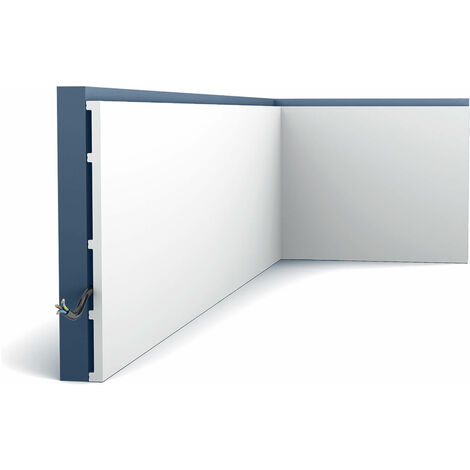Zócalo Orac Decor SX207 MODERN SQUARE Moldura decorativa Panel de pared Moldura decorativa pared diseño moderno blanco 2 m