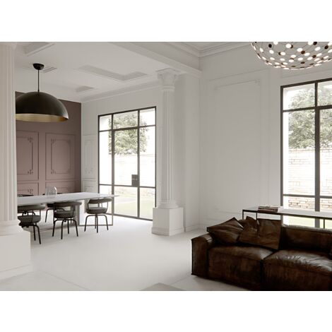 Cornice Parete 151322 Profhome modanatura tipo stucco cornice parete stile neoclassico bianco 2 m