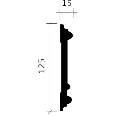 Cornice Parete 151325 Profhome modanatura tipo stucco cornice parete stile rococò barocco bianco 2 m