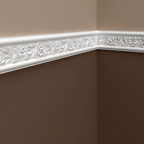 Cornice Parete 151337 Profhome modanatura tipo stucco cornice parete stile rococò barocco bianco 2 m