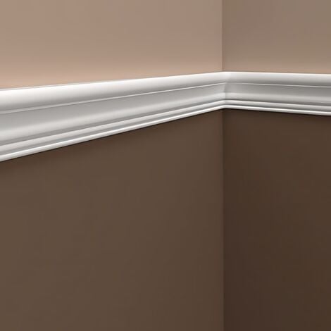Cornice Parete 151354 Profhome modanatura tipo stucco cornice parete stile neoclassico bianco 2 m