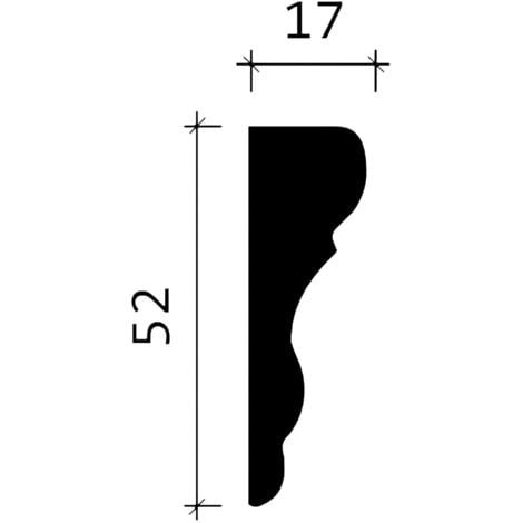 Cornice Parete 151377 Profhome modanatura tipo stucco fregio stile neoclassico bianco 2 m