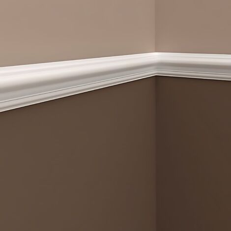 Cornice Parete 651302 Profhome modanatura tipo stucco cornice parete stile neoclassico bianco 2 m