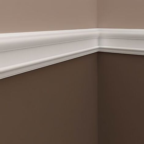 Cornice Parete 651307 Profhome modanatura tipo stucco cornice parete stile neoclassico bianco 2 m