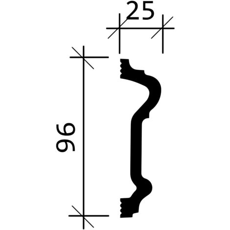 Cornice Parete 651307 Profhome modanatura tipo stucco cornice parete stile neoclassico bianco 2 m