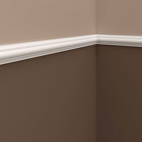 Cornice Parete 651308 Profhome polistirolo modanatura tipo stucco cornice parete stile neoclassico bianco 2 m
