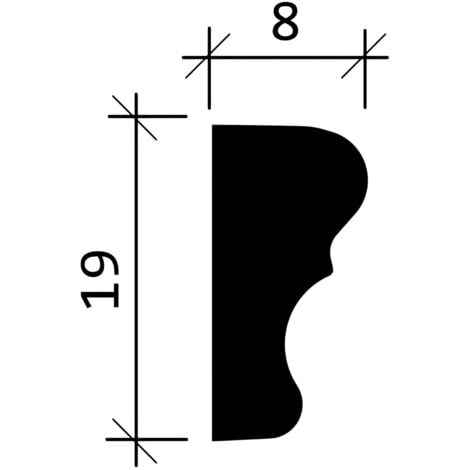 Cornice Parete 651321 Profhome modanatura tipo stucco cornice parete stile neoclassico bianco 2 m