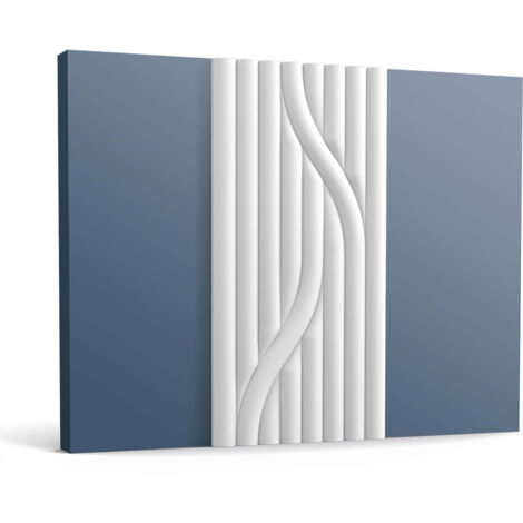 3D Rivestimento murale Orac Decor W213 HILL TRACE Pannellatura Pannello acustico Fregio Cornice Parete modanatura aspetto stucco modanatura design moderno bianco 2 m
