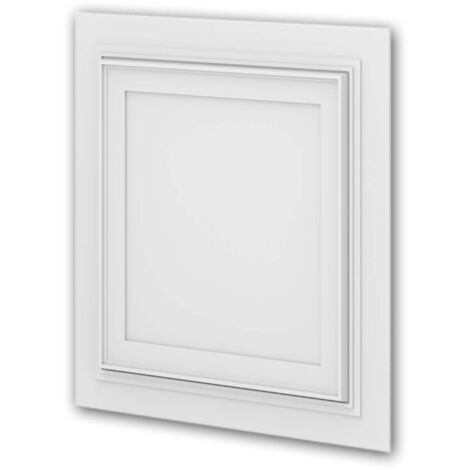 3D Rivestimento murale Profhome 159818 Pannellatura Pannello da soffitto Pannello porta Pannello acustico stile neoclassico bianco 0,25 m2