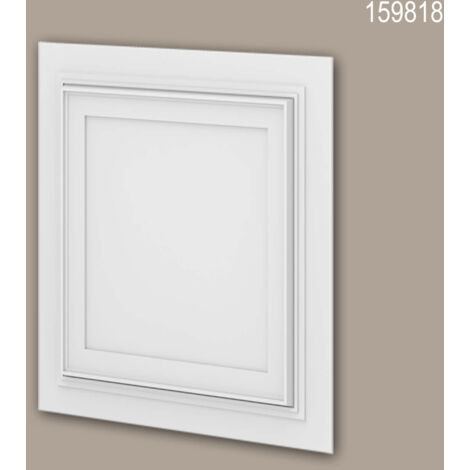 3D Rivestimento murale Profhome 159818 Pannellatura Pannello da soffitto Pannello porta Pannello acustico stile neoclassico bianco 0,25 m2