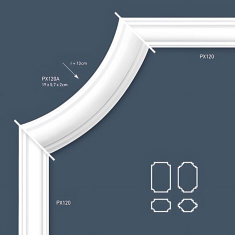 Cornice Parete modanatura aspetto stucco decorativo Cornicione Orac Decor PX120 AXXENT