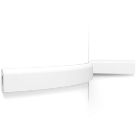 Battiscopa Orac Decor SX182F AXXENT CASCADE zoccolino flessibile cornice parete profilo multifunzione design classico senza tempo bianco 2 m