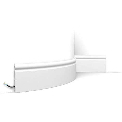 Battiscopa Orac Decor SX138F AXXENT battiscopa cornice flessibile modanatura tipo stucco design moderno bianco 2m